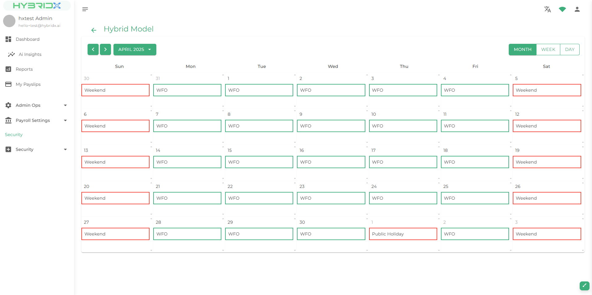 Global Calendar Overview